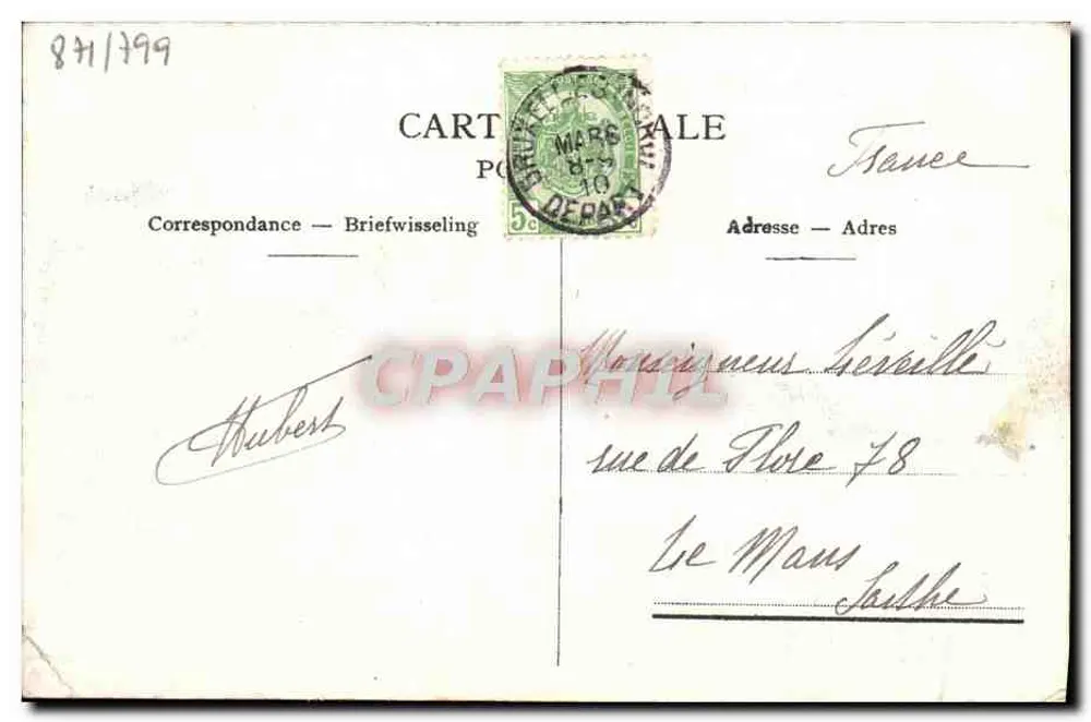 Dinant — Vista do Rocher Bayard — editor Carnot, n°23 - Verso