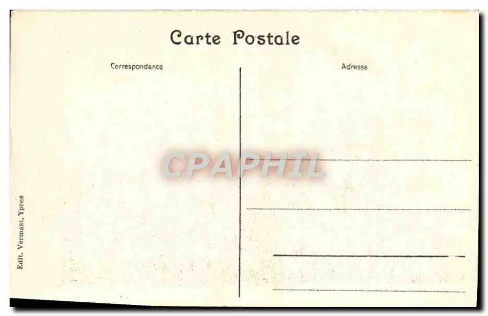 Ypres — Les Halles — Wyd. Vermass, Ypres - Rewers