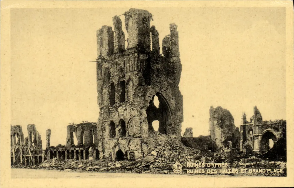 Ruinen von Ypres — Ruinen der Hallen und Grand'Place — Neils, Serie 3 - Vorderseite