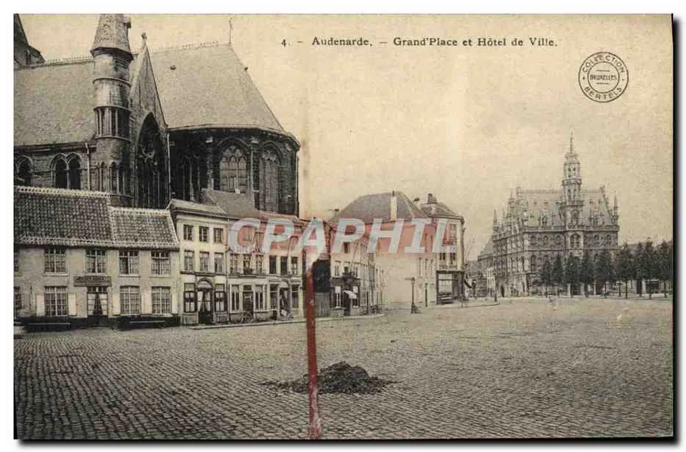 Audenarde — Grand'Place et Hôtel de Ville — éditeur Bruxelles Rentiers, n°4 - Vorderseite
