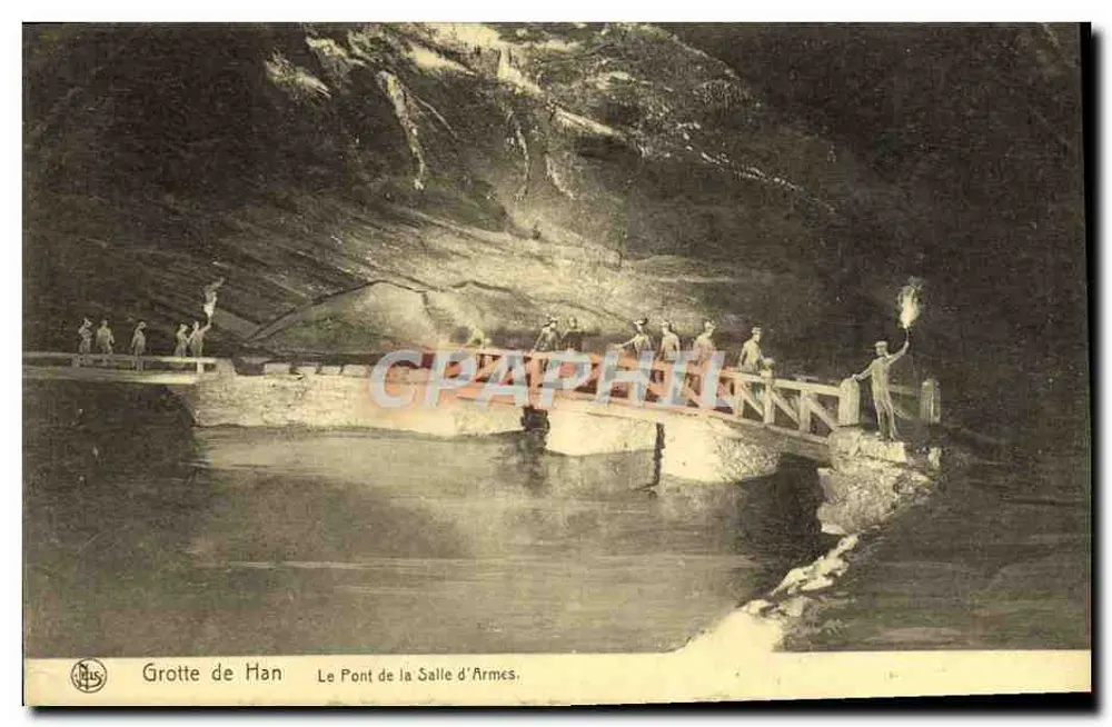 Grotte de Han — Le Pont de la Salle d'Armes — éditeur NELIS, No 14 - Vorderseite