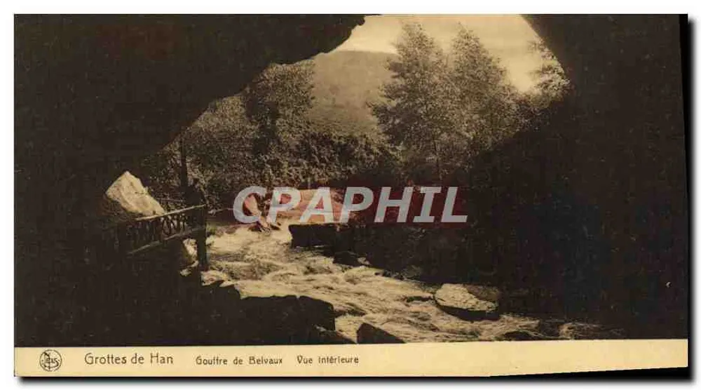 Grottes de Han — Gouffre de Belvaux — Innenansicht — S.A. des Grottes de Han-nur-Lesse et de Rochefort, n° 23 - Vorderseite