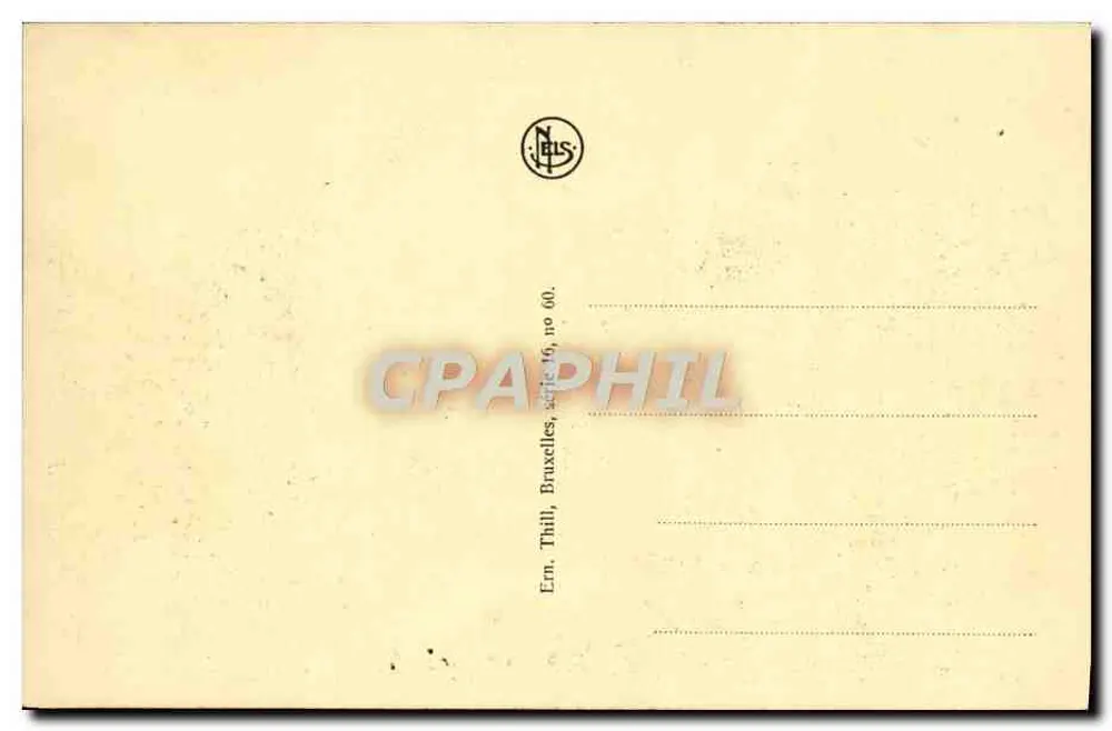 Namur — A Meuse na Pairelle — Editor Thill, Bruxelas, série 16, n° 60 - Verso