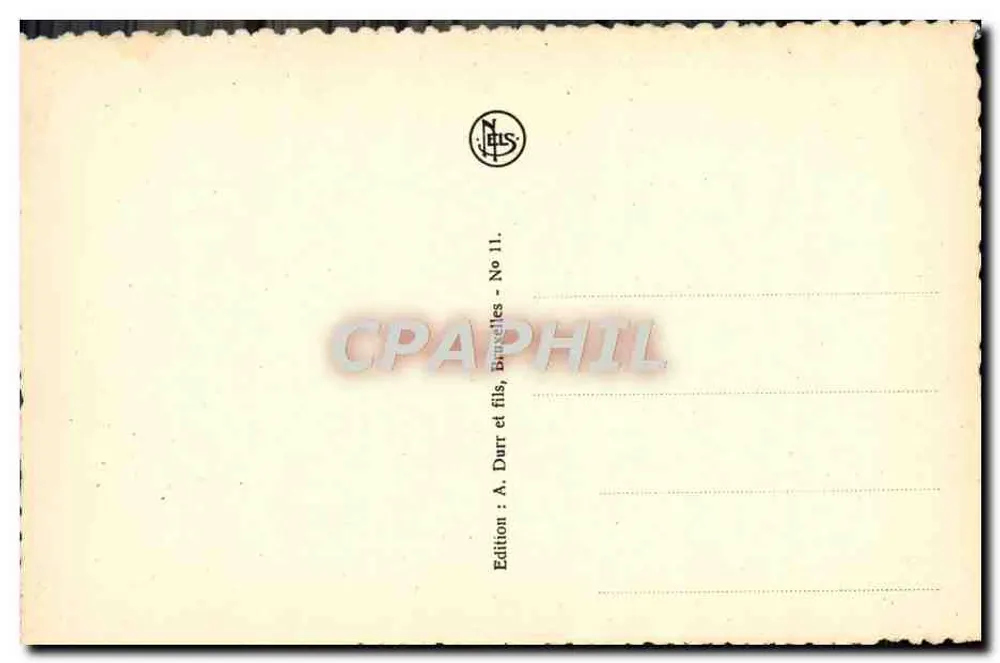Bruxelas - A Grand-Place, Casa do Rei — Edição A. Durr e filhos, Bruxelas, No 11 - Verso