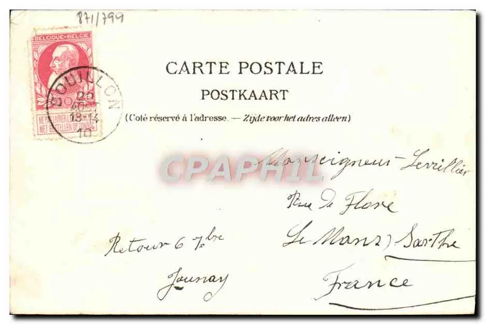 Bouillon. — A Semois e o Castelo. — Ed. P. Libar, Bouillon. - Verso