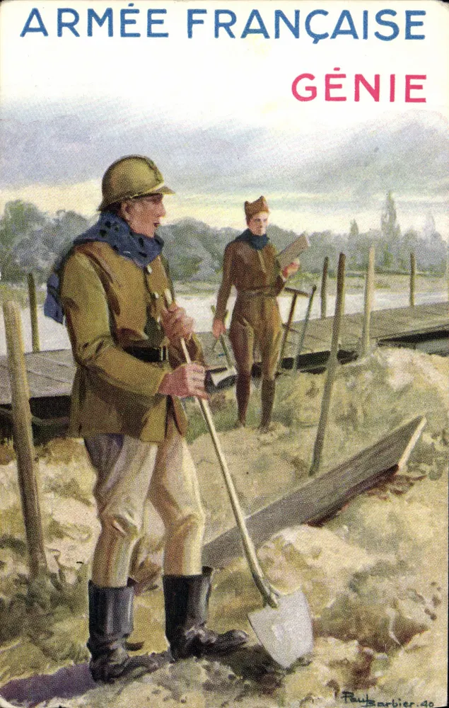 Französische Armee — Ingenieurwesen — Illustration von Paul Barbier - Vorderseite