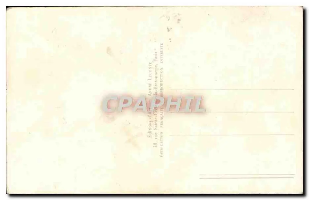 Zouave — Französische Armee — Raoul Barbier 40 - Rückseite