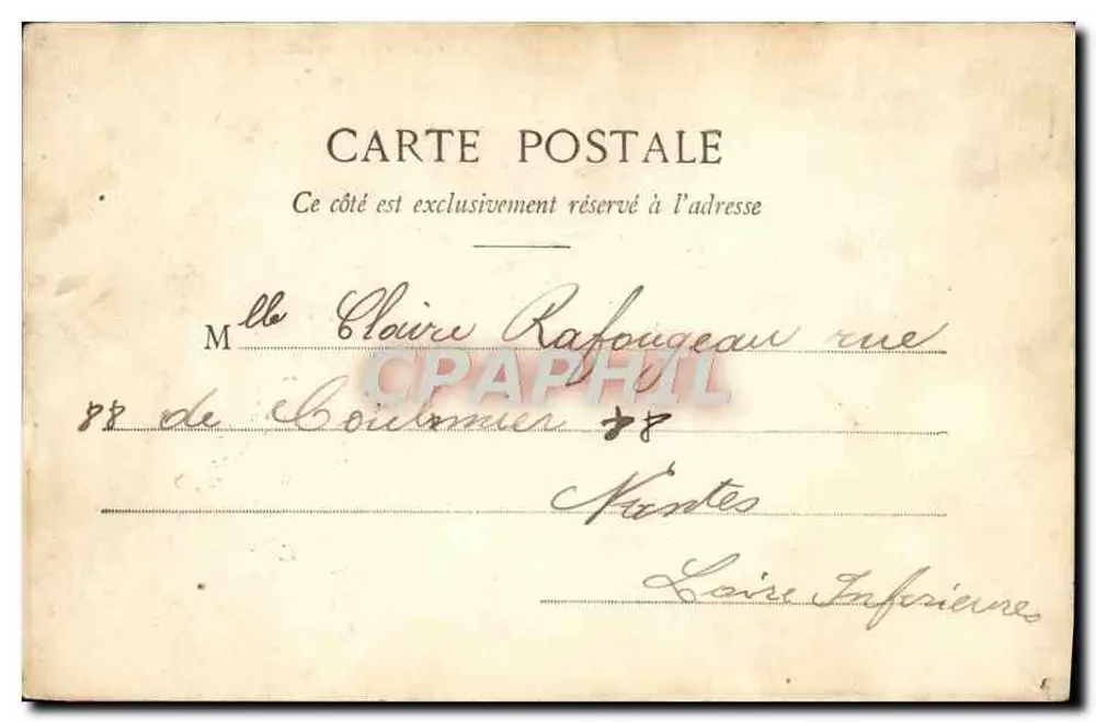 Criança e gaivota — Amizade — Fotógrafo A. Bessard, Nantes - Verso
