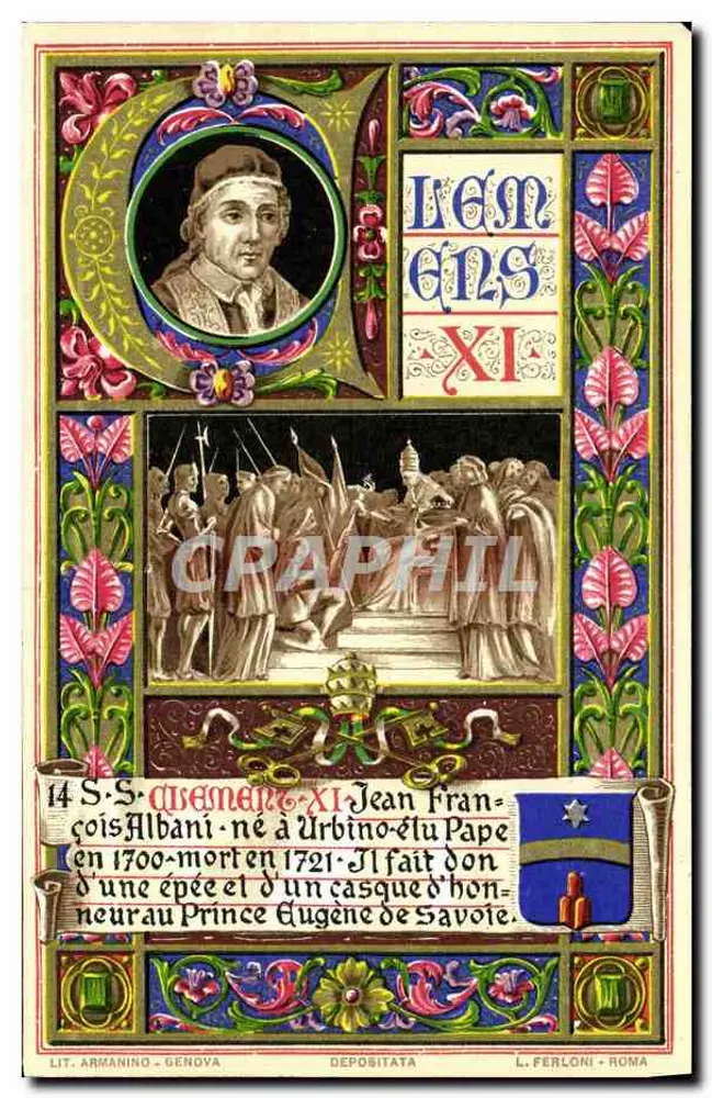 S.S. Clément XI — Jean François Albani — L. Ferloni, Roma - Frente