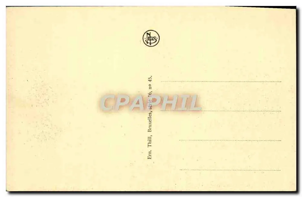 Namur — Castelo de Namur (Cidadela) — Editor Thill, série 16, n° 45 - Verso
