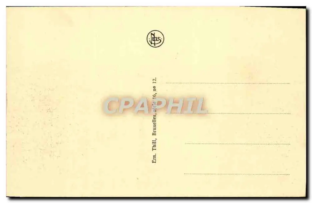 Namur — Vista geral da Cidadela — Editor Thill, série 16, n° 12 - Verso