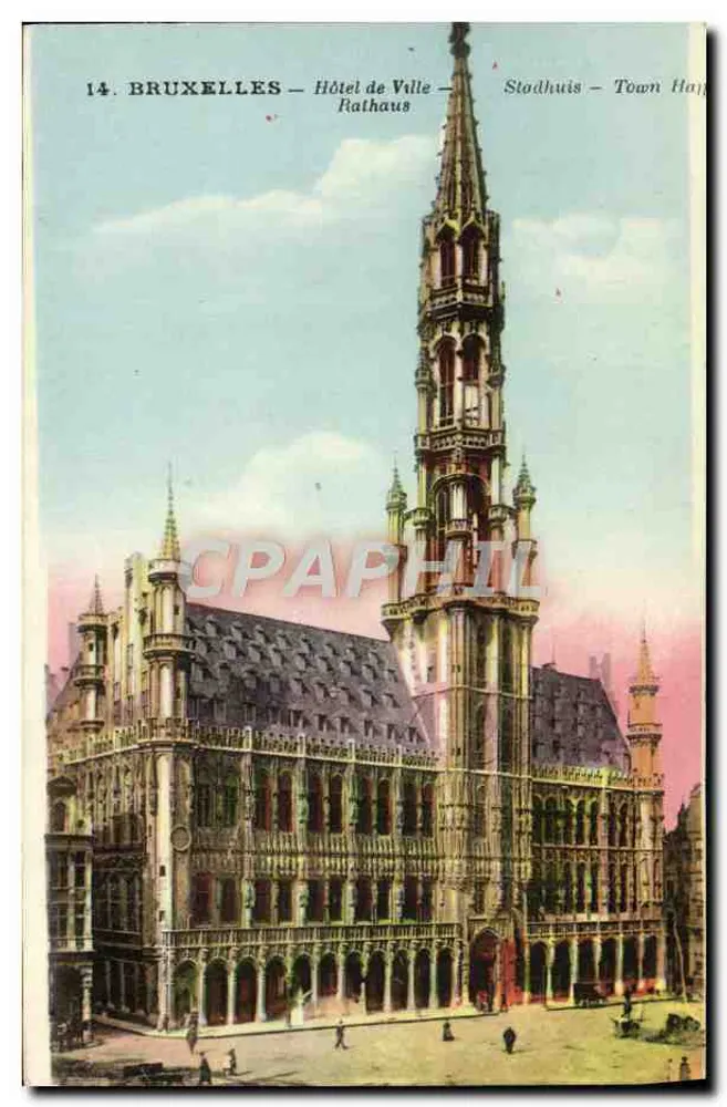 Bruxelas — Hotel de Ville — Stadhuis — Town Hall - Frente