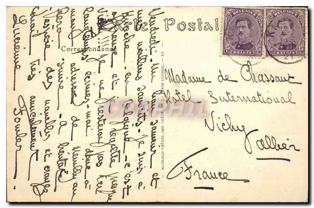 Bruges — Der Quai du Rosaire und der Glockenturm — JND Hol. n°4 - Rückseite