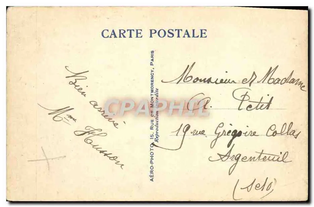 Luftbild der Kolonialausstellung — Paris 1931 — Aéro-Photo, T.150 - Rückseite