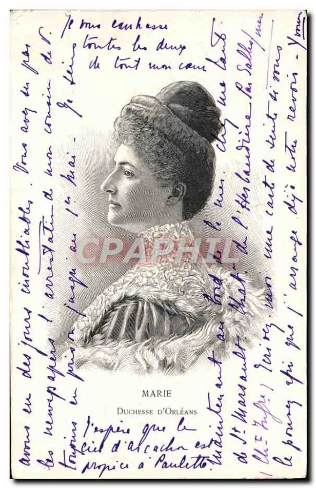Marie d'Orléans — Duquesa de Orléans — Librairie Nationale, Paris - Frente