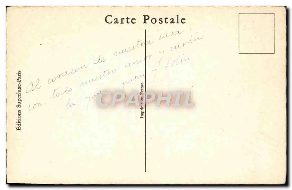 Panséis coloridos — desenho assinado 'Donne Frète' — Edições Superluxue-Paris - Verso