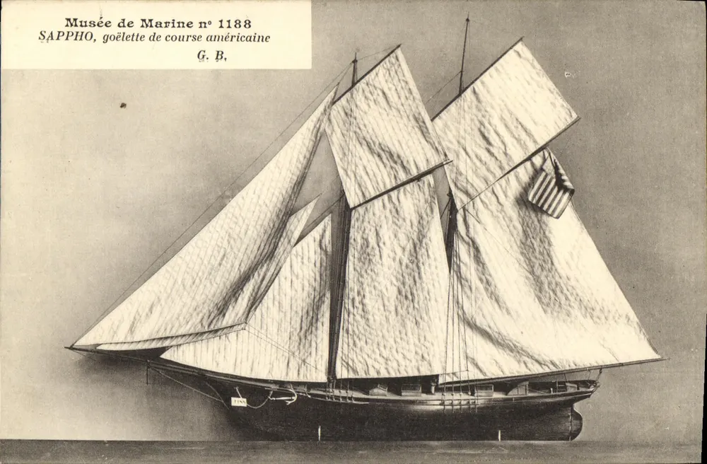 Sappho, amerikanische Rennschoner — Marine-Museum n° 1188 — G. B. - Vorderseite