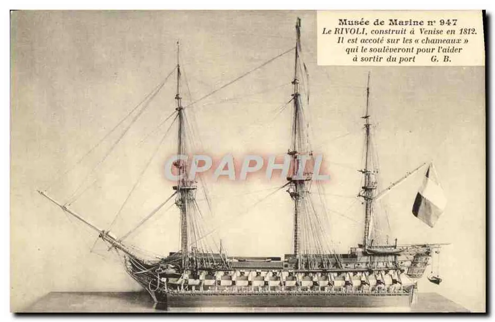 Le RIVOLI — Fregatte gebaut in Venedig 1812 — Museum de Marine Nr. 947 - Vorderseite