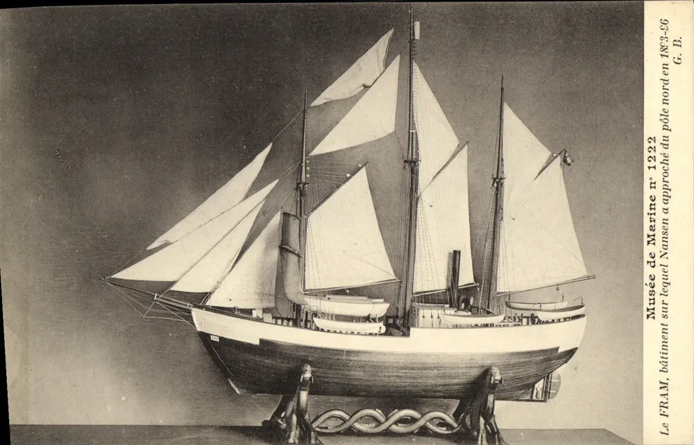 Das FRAM, das Schiff, mit dem Nansen 1883-86 dem Nordpol näher kam — Marine-Museum Nr. 1222 — G. B. - Vorderseite