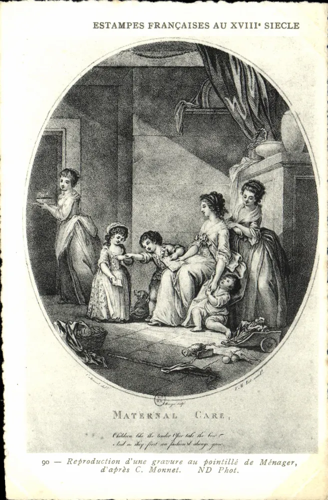 Maternal Care — Estampes françaises au XVIIIe siècle — ND Phot. - Recto