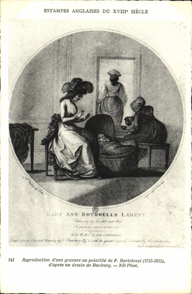 Lady Ann Bothwell's Lament — Estampes anglaises du XVIIIe siècle — ND Phot. - Frente