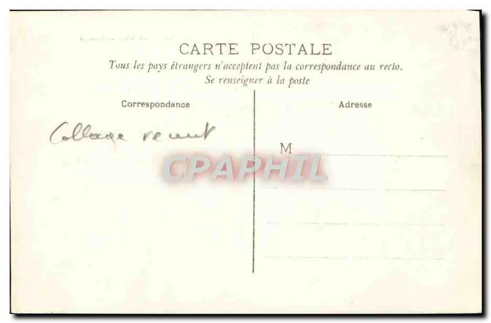 Pessoa em cela — cena interior — carta postal anônima - Verso