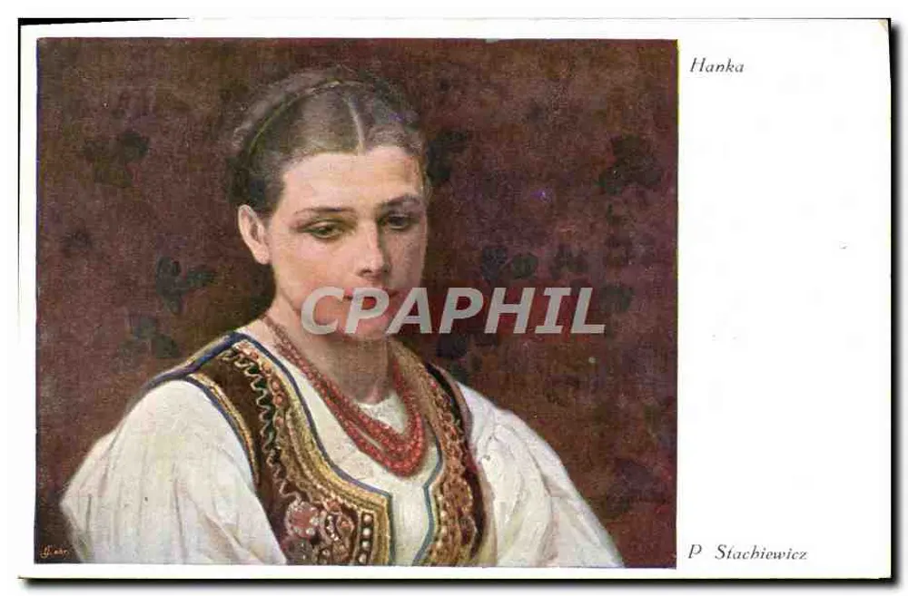 Retrato de Hlanka — P. Ślachiewicz — editor 'Galerja Polska' Cracóvia, n°234 - Frente