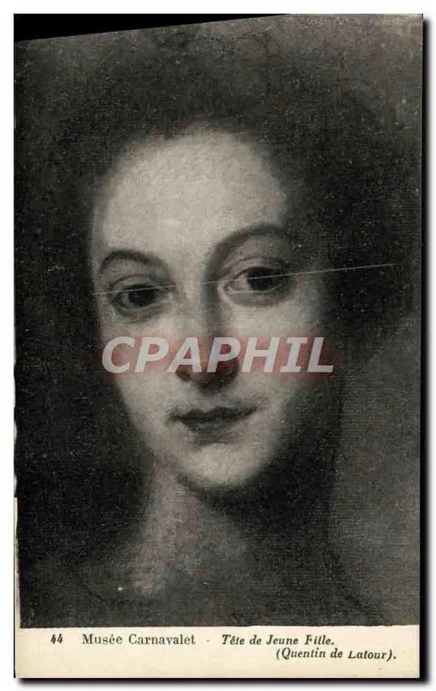 Musée Carnavalet — Kopf einer jungen Frau (Quentin de Latour) — Nr. 44 - Vorderseite