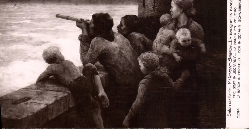 Das gefährdete Boot — Paris Salon, V. Demont-Bretton, n° 6244 - Vorderseite