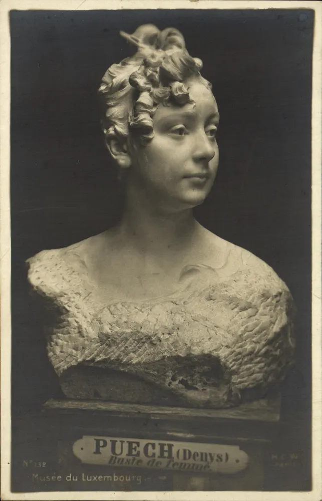 Busto de mulher — obra de Puech (Denys) — Museu do Luxembourg — editor MCW, Paris, n°132 - Frente
