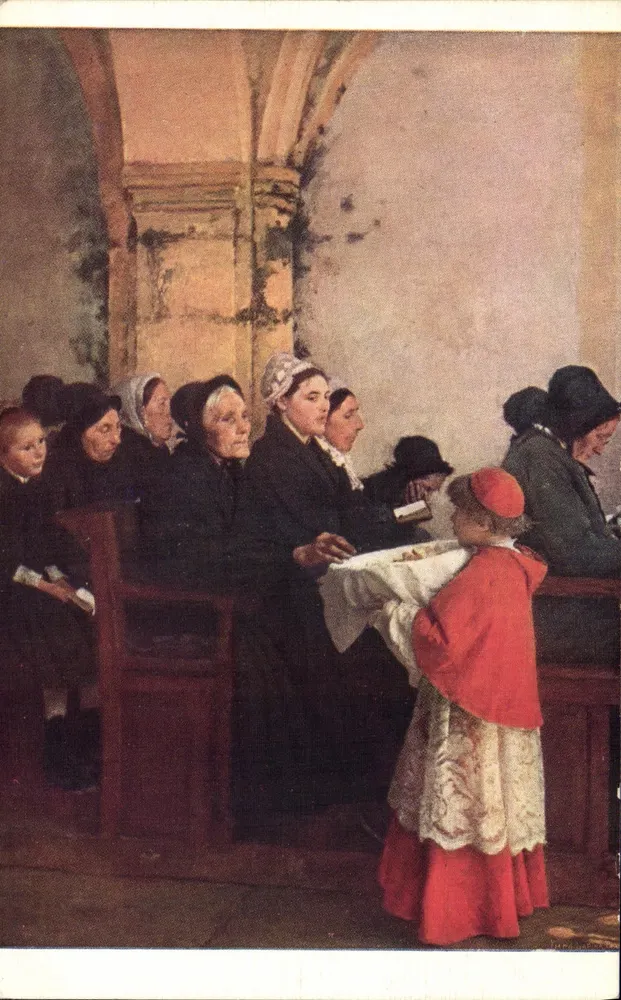 Il pane benedetto — Museo del Luxembourg — P.-A.-J. Dagnan-Bouveret - Recto