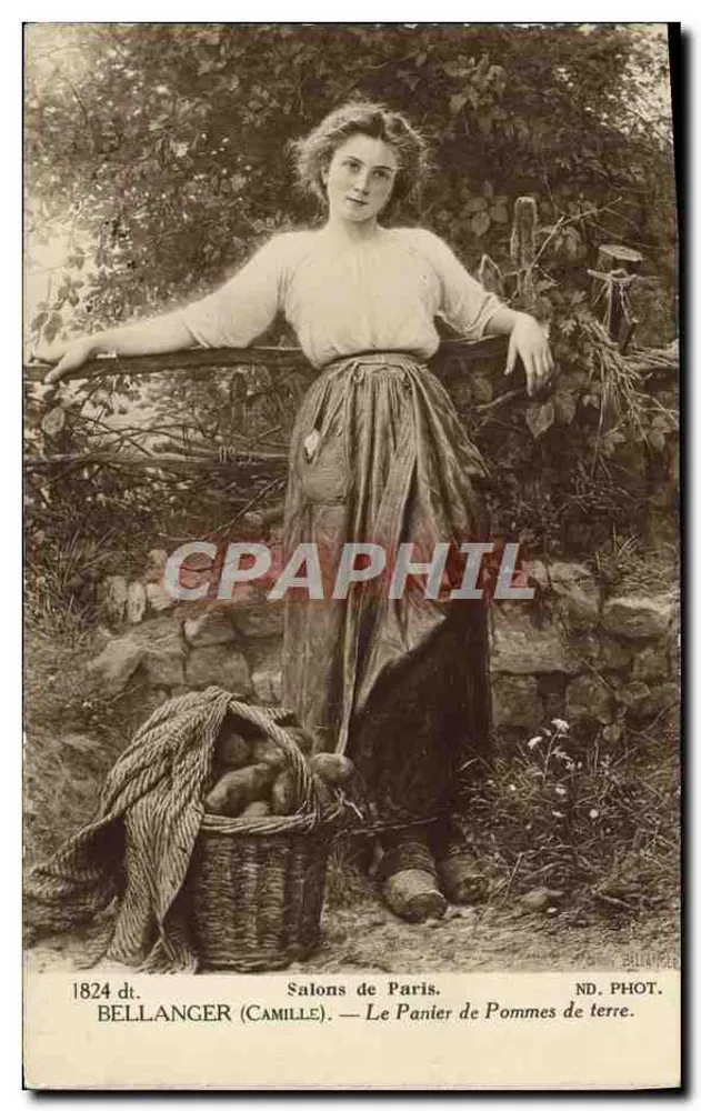 Mulher com cesto de batatas — Salões de Paris — Bellanger (Camille) - Frente