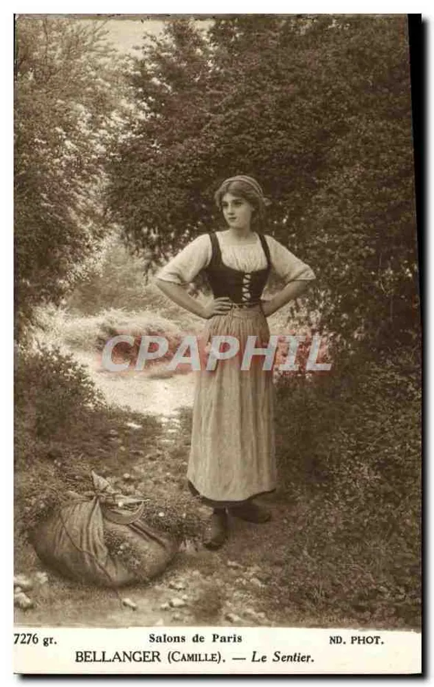 Mulher vestida com traje de camponesa — Le Sentier — Bellanger (Camille), ND. Fot. - Frente