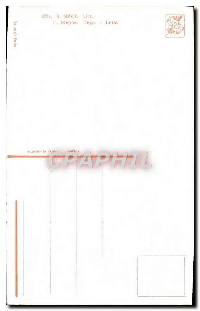 Léda — Léda — H. Gervex — n° 6298 - Verso