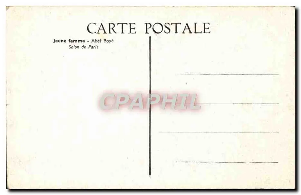 Jovem mulher — Abel Boyé — Salon de Paris - Verso