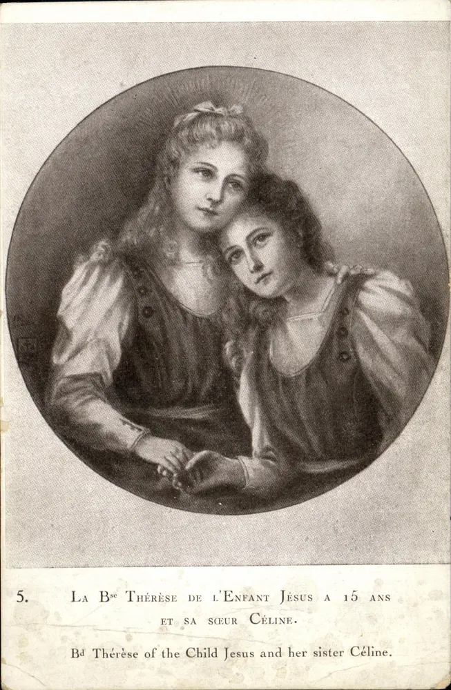 Die Béthérèse des Kindes Jesu und ihre Schwester Céline — im Alter von 15 Jahren — Serie 5 - Vorderseite