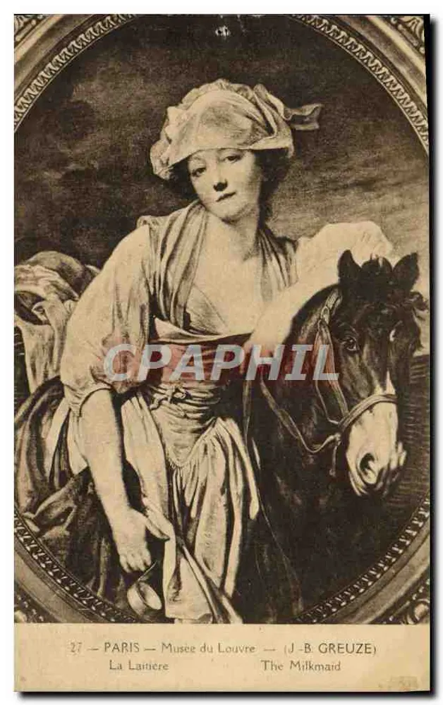 Die Milchmaid — J.-B. Greuze — Musée du Louvre - Vorderseite