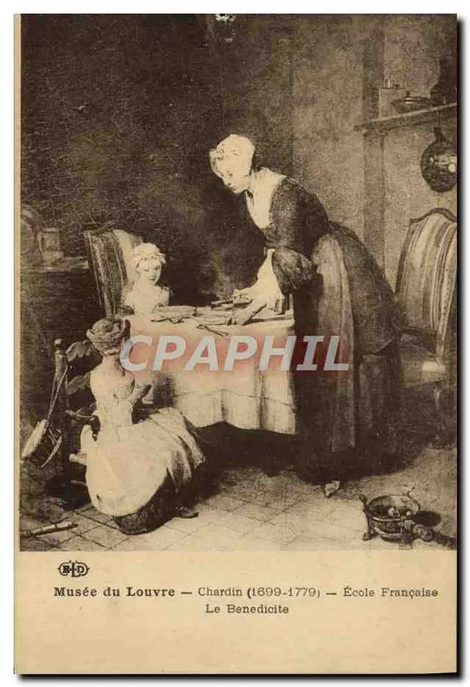 Le Benedicite — Musée du Louvre — Chardin (1699-1779) — Französische Schule - Vorderseite