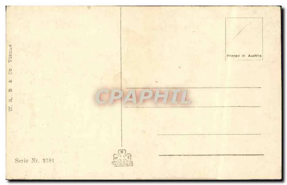 Costa rochosa com vela — W. R. B. & Co Viena — Série Nr. 2781 - Verso