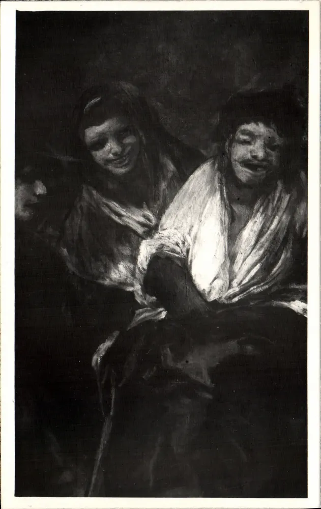 Zwei Frauen und ein Mann — Goya — Museum Prado - Vorderseite