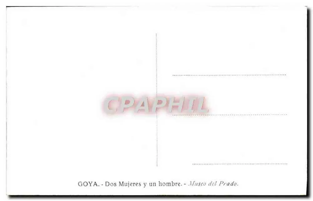 Zwei Frauen und ein Mann — Goya — Museum Prado - Rückseite