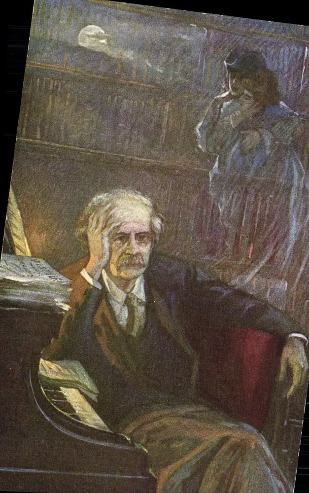 L. Balestriéri — J. Massenet komponiert « Manon » — In Paris gedruckt - Vorderseite