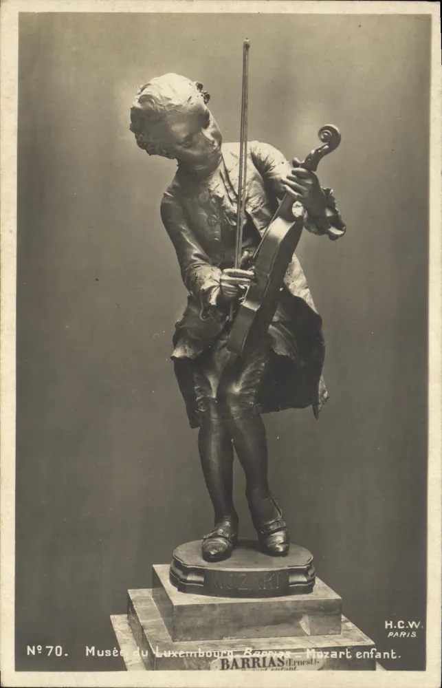 Mozart Kind — Statue im Musée du Luxembourg — Verleger Barrias, Nr. 70 - Vorderseite