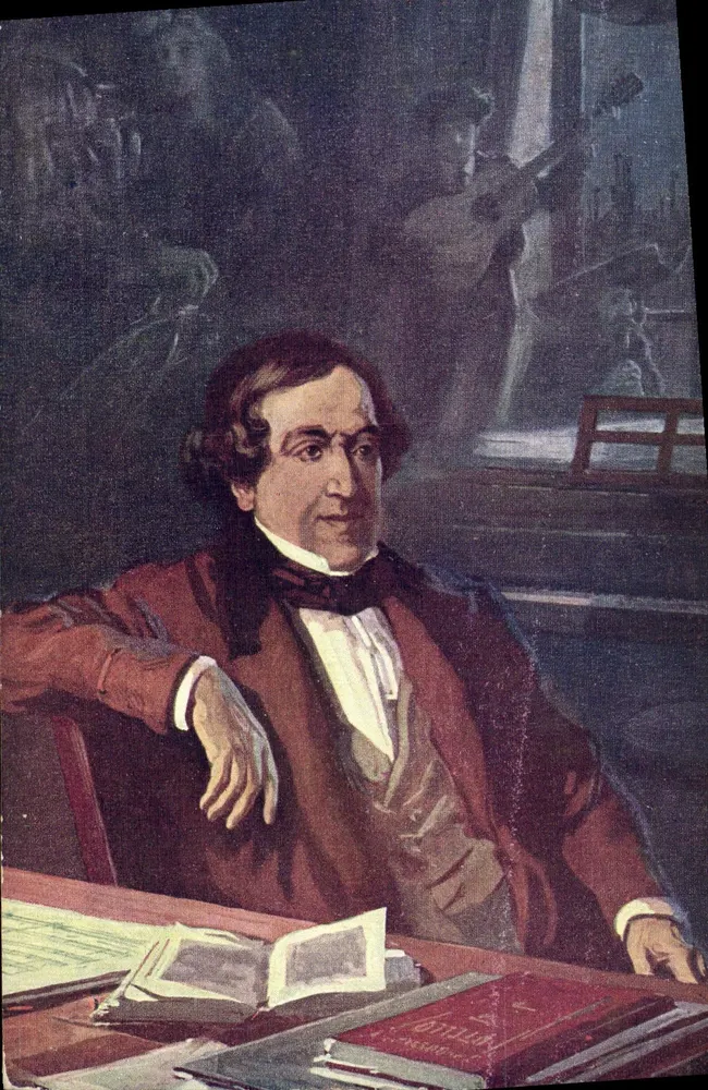 G. Rossini (1792-1868) beim Komponieren von « Le Barbier de Séville » — L. Balestriéri — n° 1239 - Vorderseite