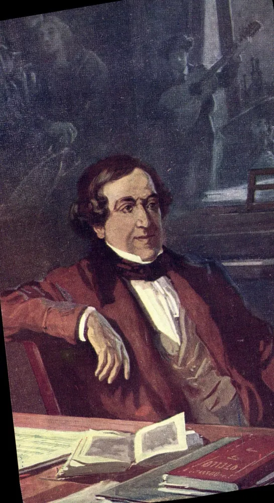 G. Rossini (1792-1868) beim Komponieren von « Le Barbier de Séville » — L. Balestriéri — n° 1239 - Vorderseite