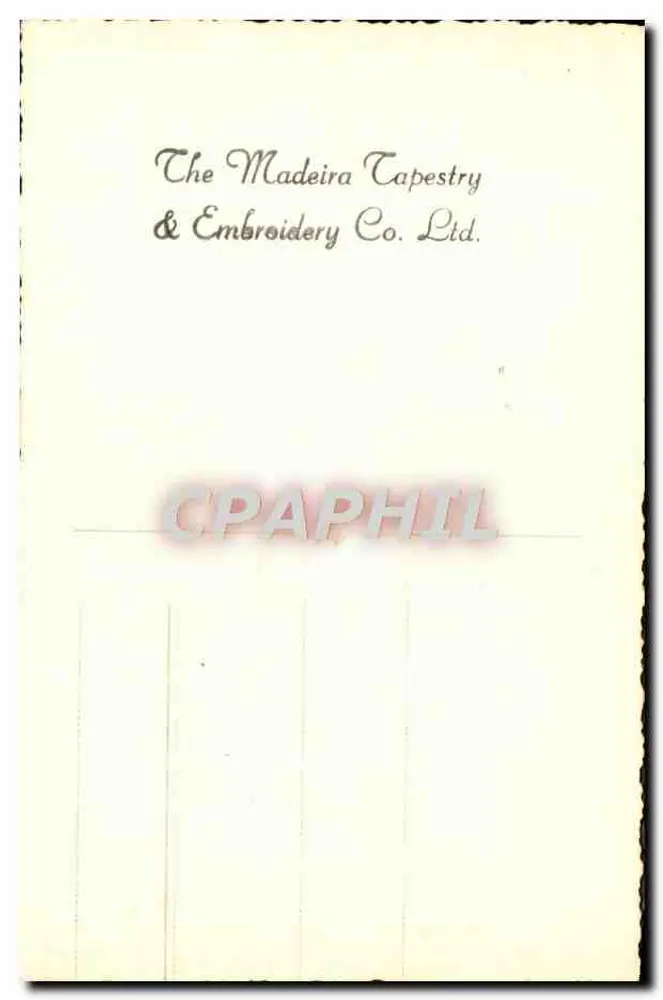 Virgem com o Menino com santa e anjos — The Madeira Tapestry & Embroidery Co. Ltd. - Verso