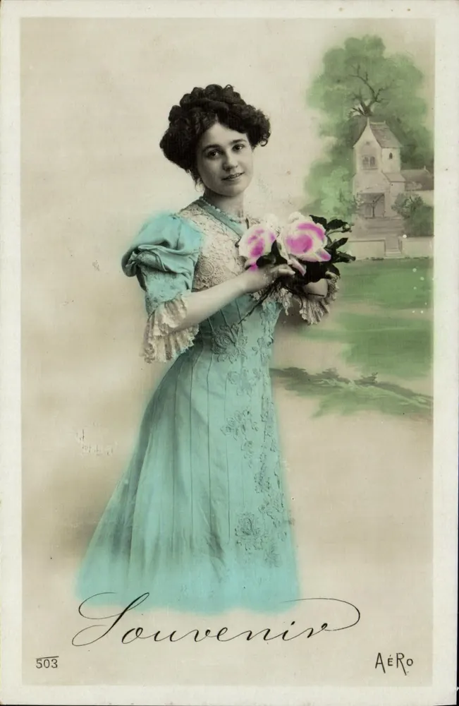 Junge Frau in hellblauem Kleid — Erinnerung — AÉRO n°503 - Vorderseite