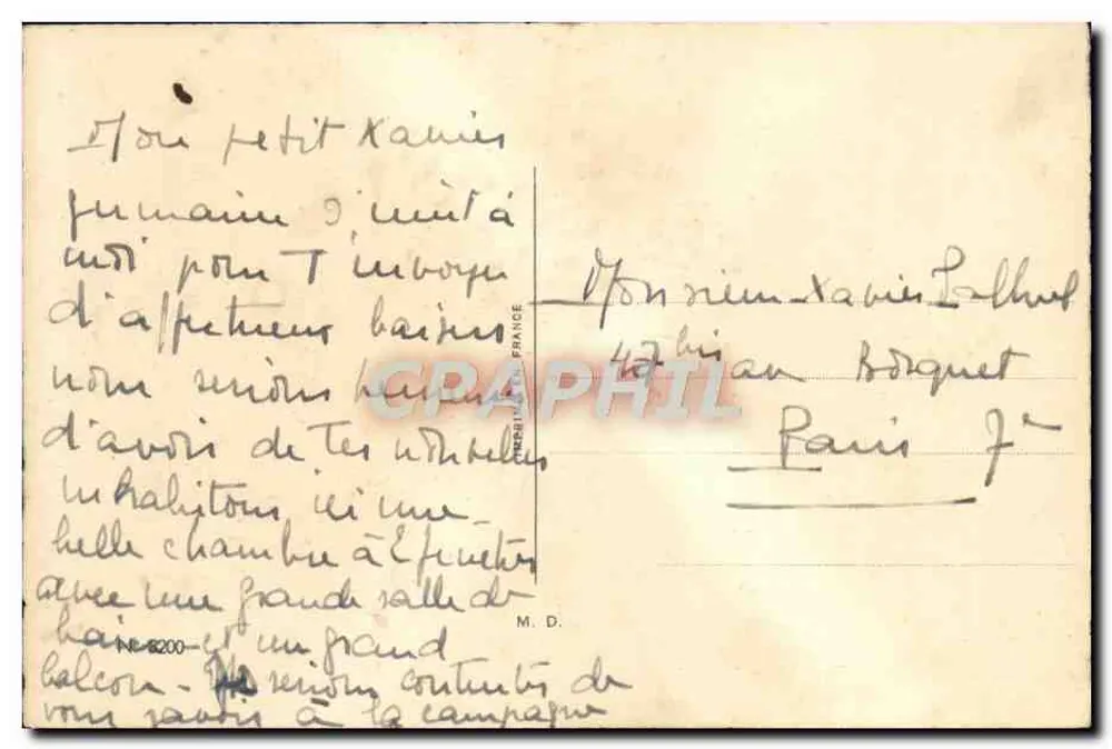 Flores e estribos — Feliz Aniversário — M. D. (editor ?) - Verso