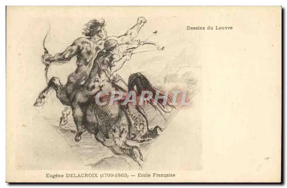 Eugène Delacroix — Desenhos do Louvre — Escola Francesa - Frente
