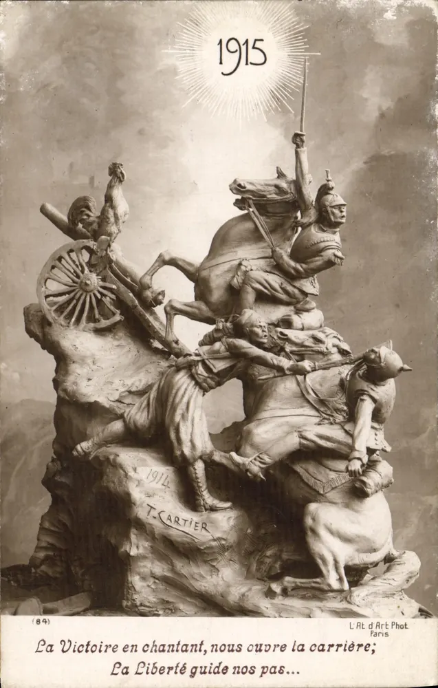 A Vitória cantando abre o caminho; A Liberdade guia nossos passos — T. Cartier — L'Art d'Art Phot, Paris - Frente